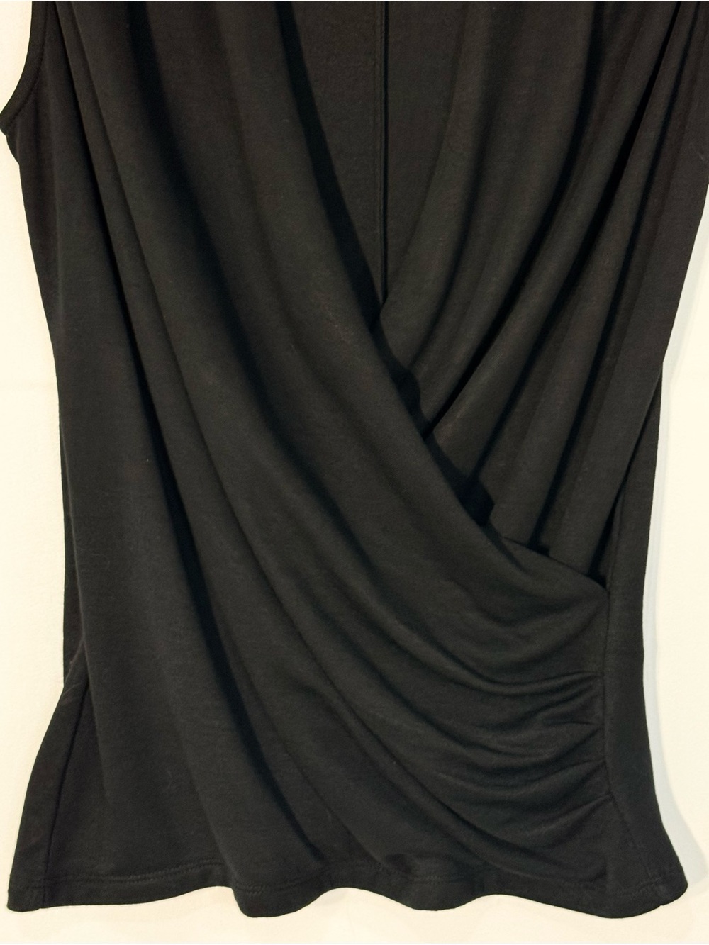 Banana Republic Black Draped Sleeveless Top Women’s Small Career Minimalist